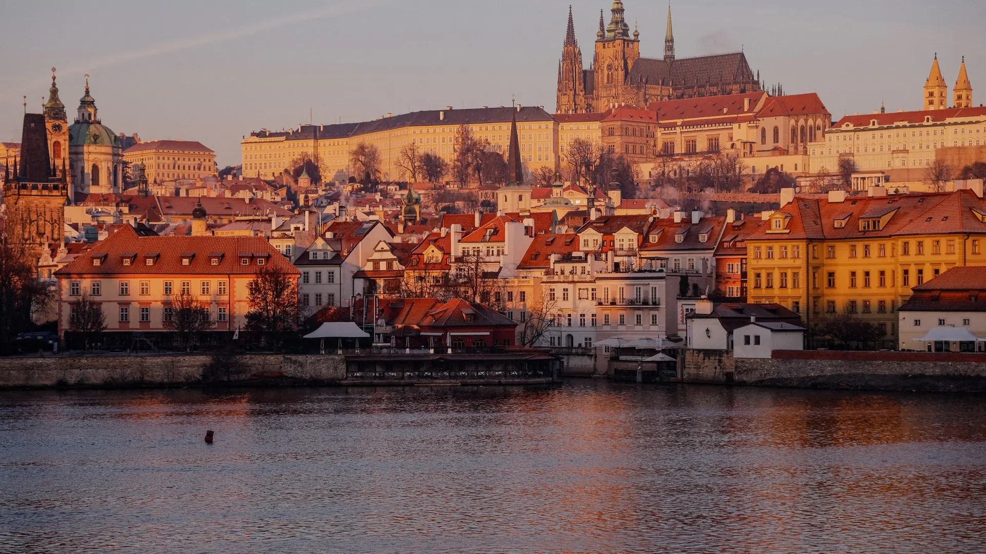 Prague skyline and Prague Castle